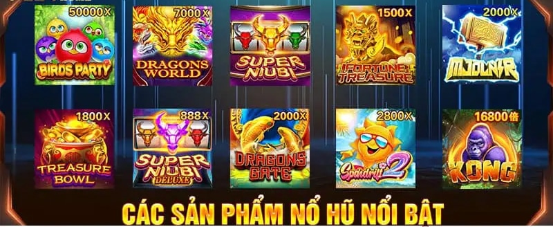 Đa dạng các sản phẩm nổ hũ hấp dẫn